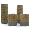 Seagrass & Raffia Vase-Shaped Baskets & Bins, Set of 4