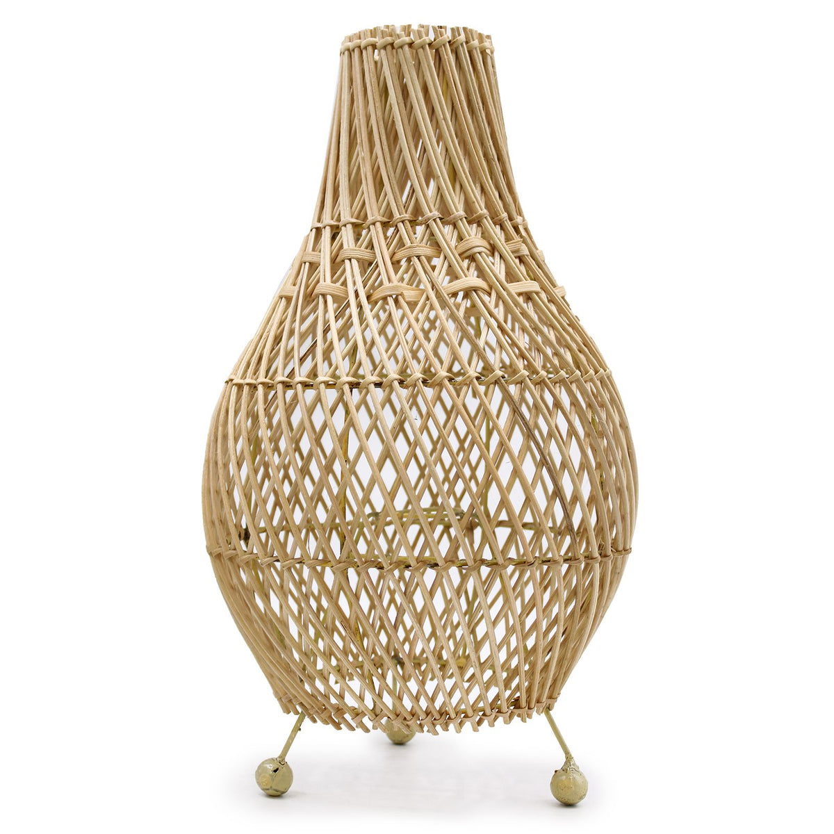 Natural Woven Rattan Table Lamp (39cm) by Nookavela