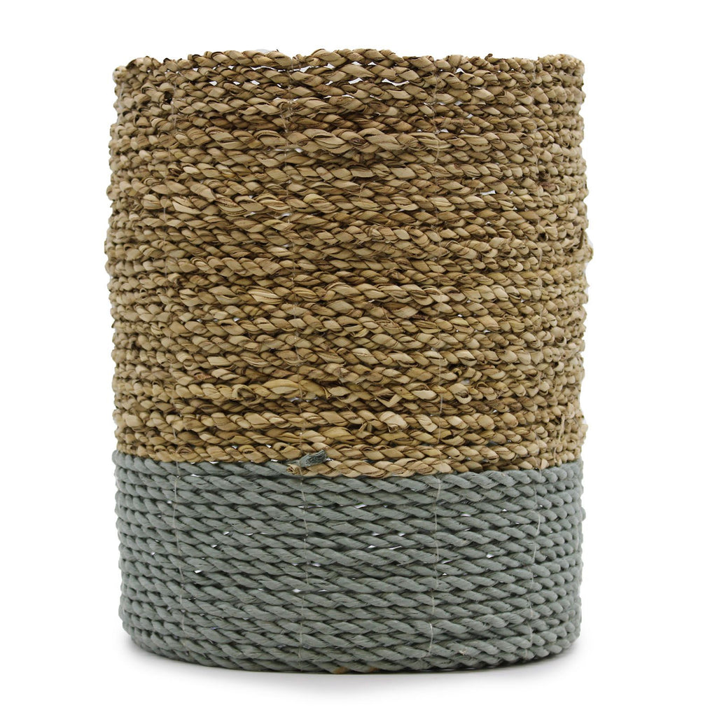 Seagrass & Raffia Vase-Shaped Baskets & Bins, Set of 4