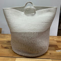 Beige Cotton Rope Laundry Basket, 45 × 40cm