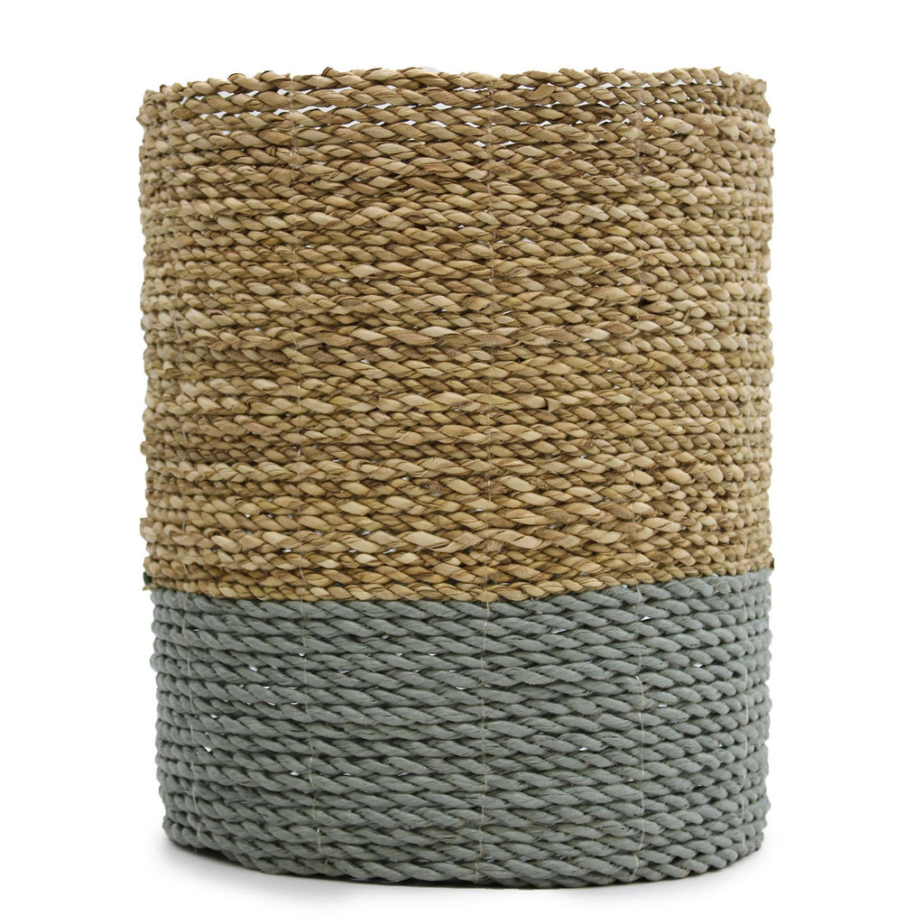 Seagrass & Raffia Vase-Shaped Baskets & Bins, Set of 4