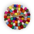 Multicolour Felt Ball Coasters, Set of 4
