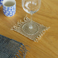Natural Seagrass Fringe Coasters, Set of 4