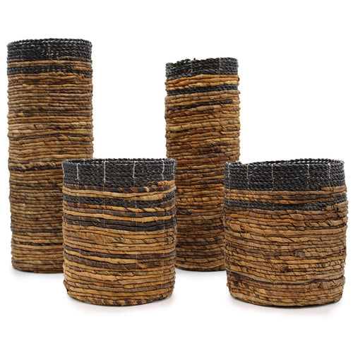 Banana Leaf Vase-Shaped Baskets & Bins, Set of 4