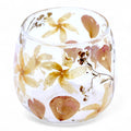 Rosa Floral Glass Candle Holder (8cm) by Nookavela