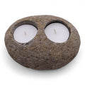 Double Tealight Riverstone Candle Holder by Nookavela