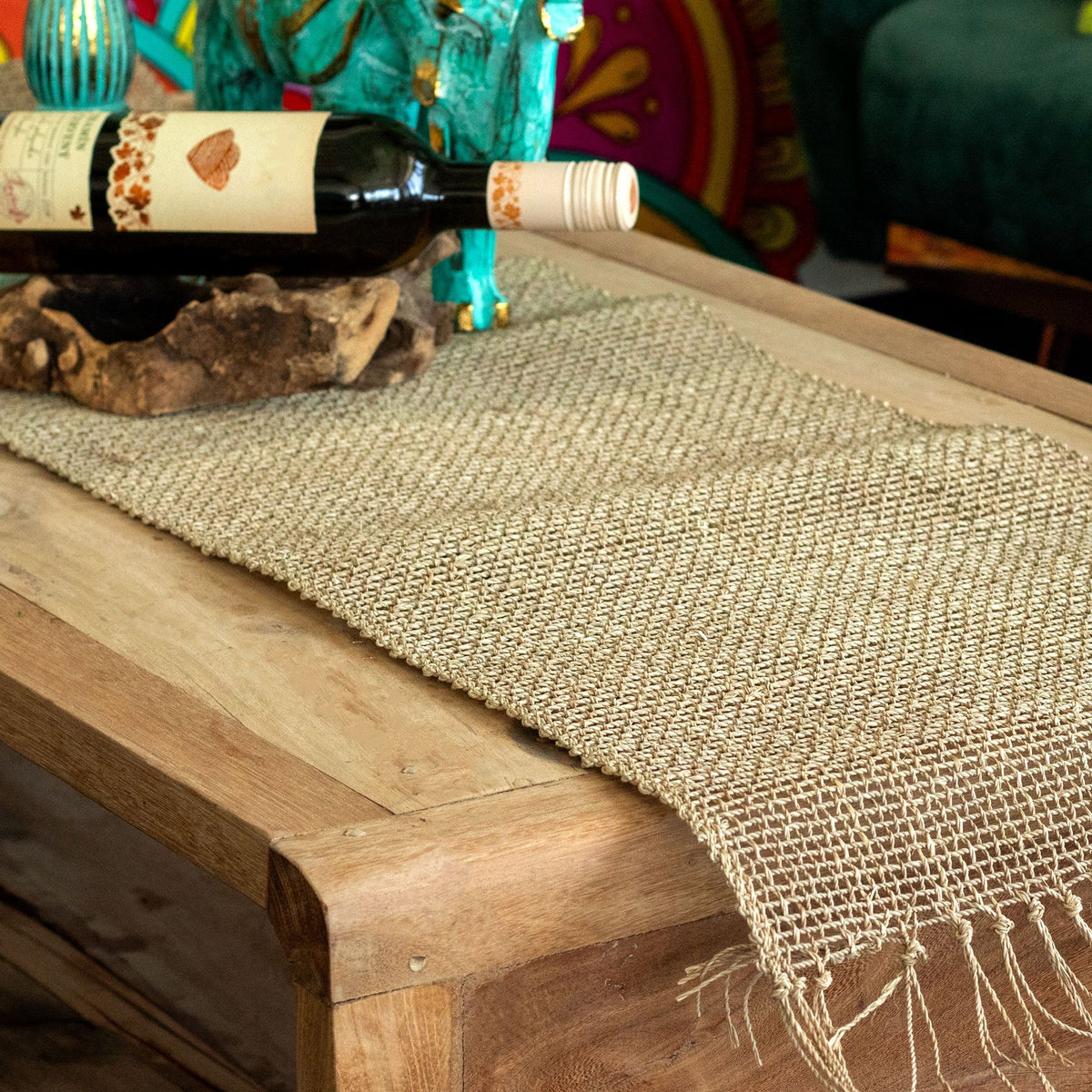 Seagrass Fringe Table Runner, 150cm