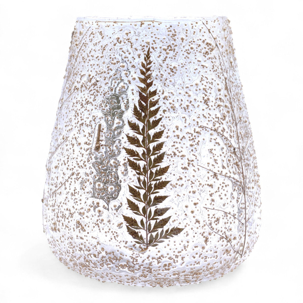 Pino Botanical Glass Bowl Candle Holder, 15cm