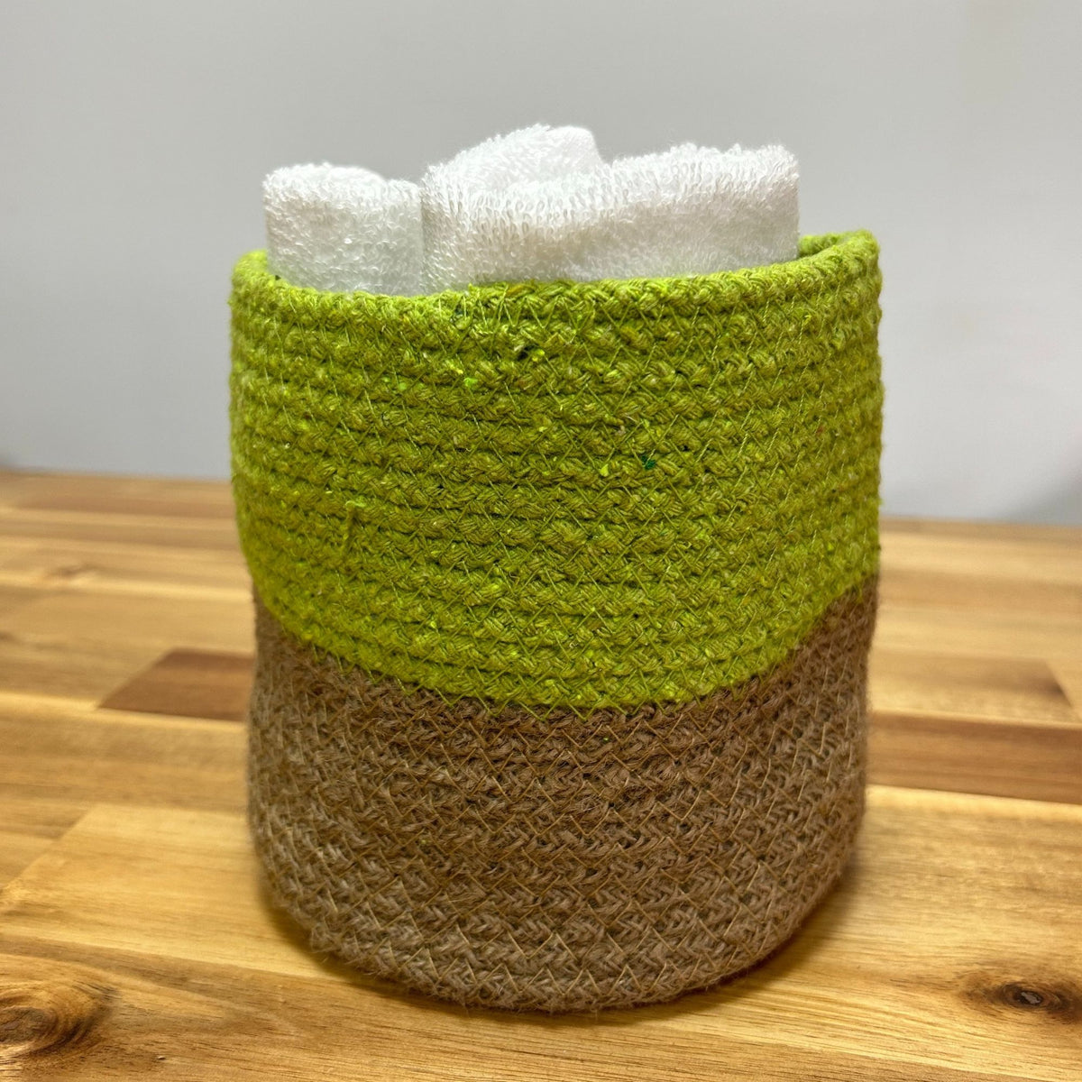 Pistachio Cotton Rope Baskets, Set of 3