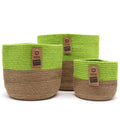 Pistachio Cotton Rope Baskets, Set of 3
