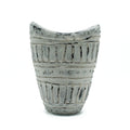 Cream Wide-Neck Vase, 22 cm