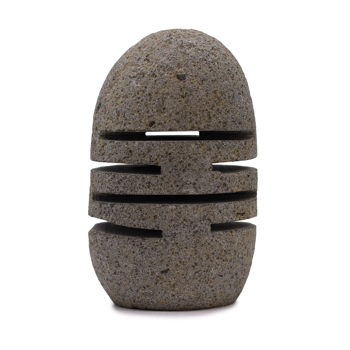Carved Riverstone Candle Holder (20cm) by Nookavela