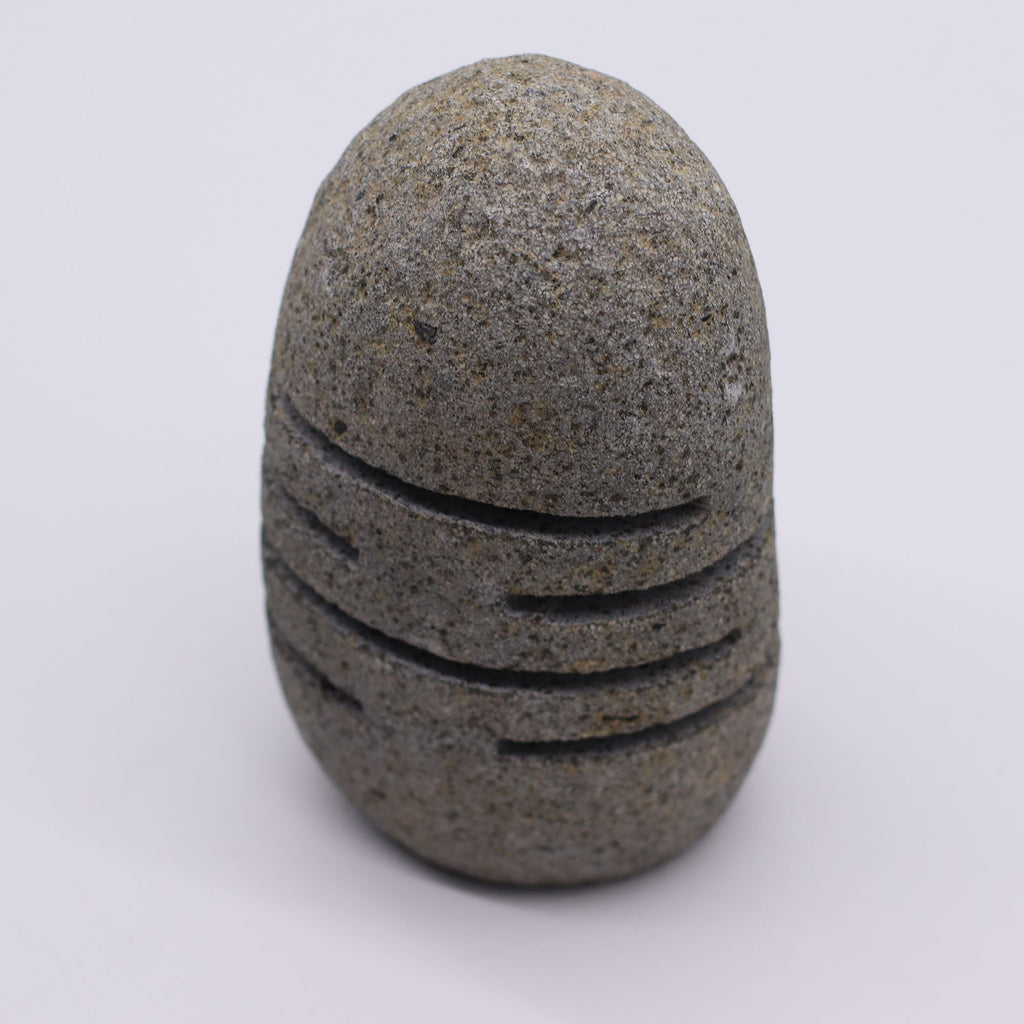 Carved Riverstone Candle Holder, 20cm