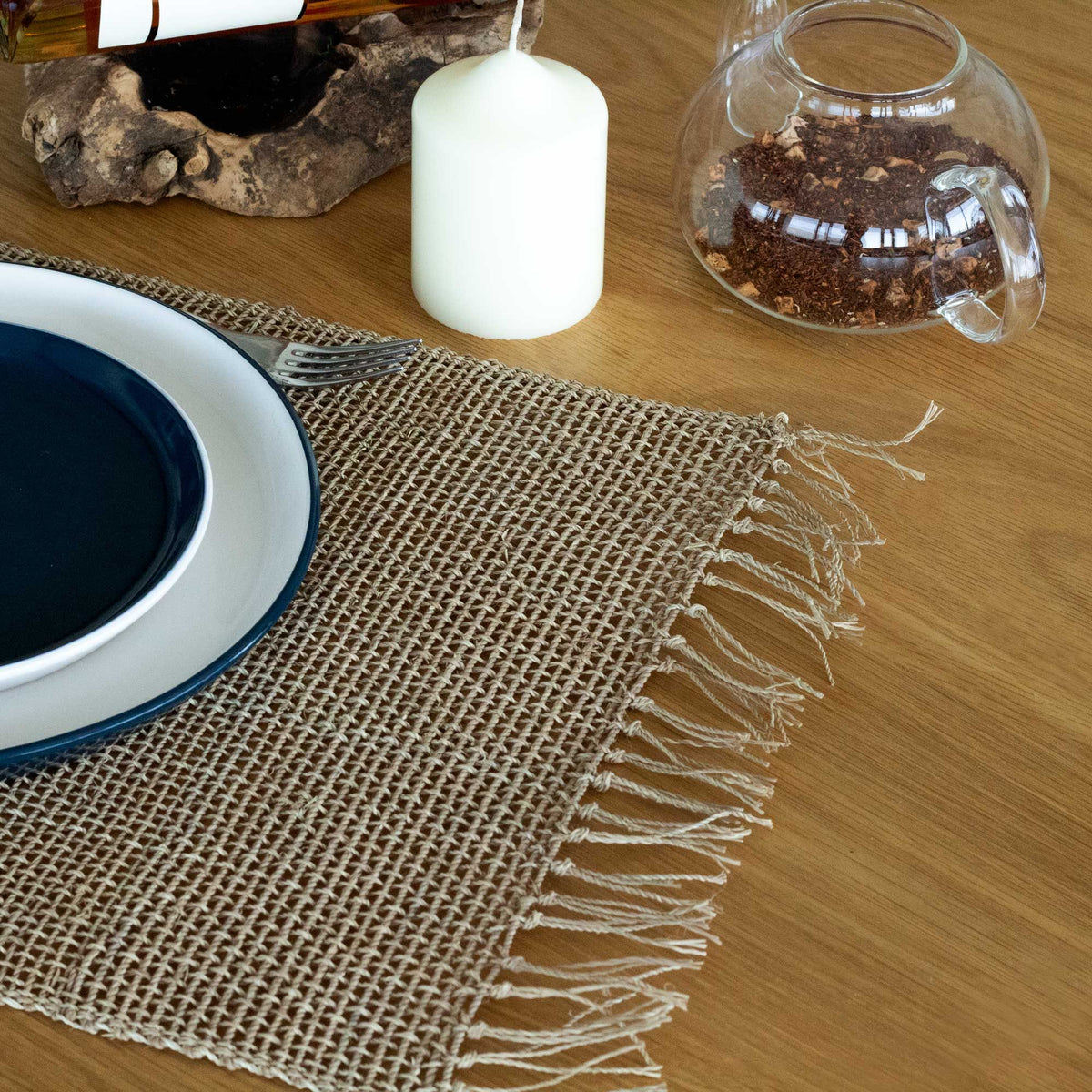 Natural Seagrass Fringe Placemat