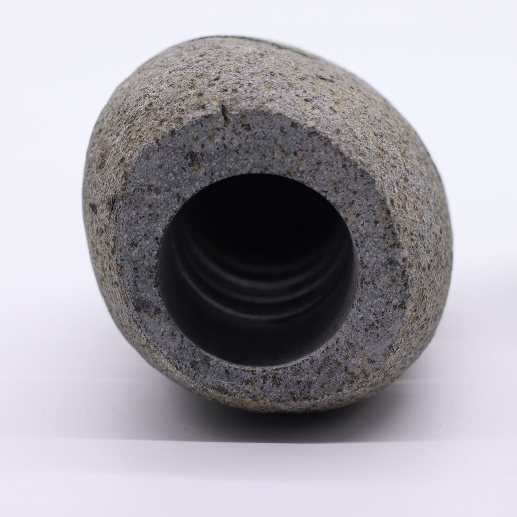 Carved Riverstone Candle Holder, 20cm