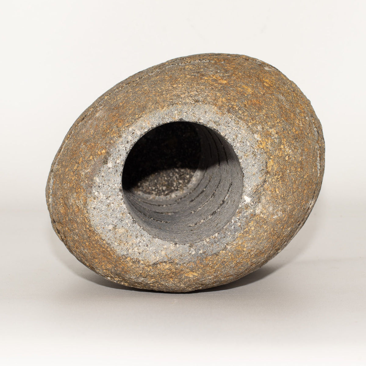 Tall Carved Riverstone Candle Holder, 22cm