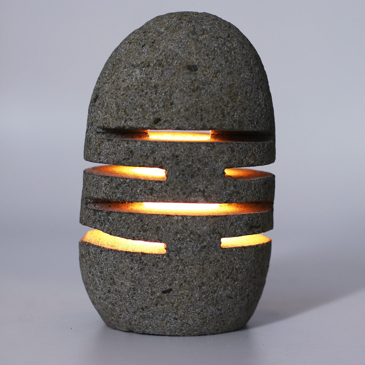 Carved Riverstone Candle Holder, 20cm