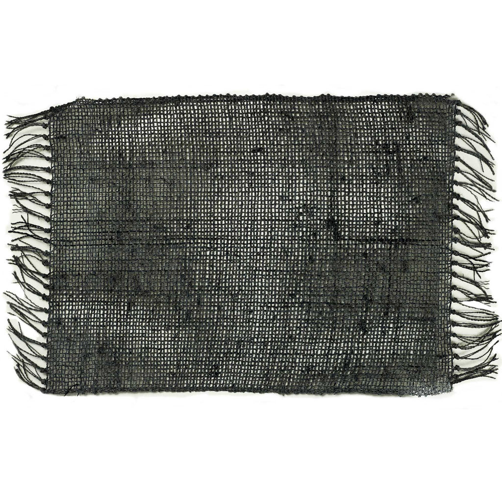 Charcoal Seagrass Fringe Placemat