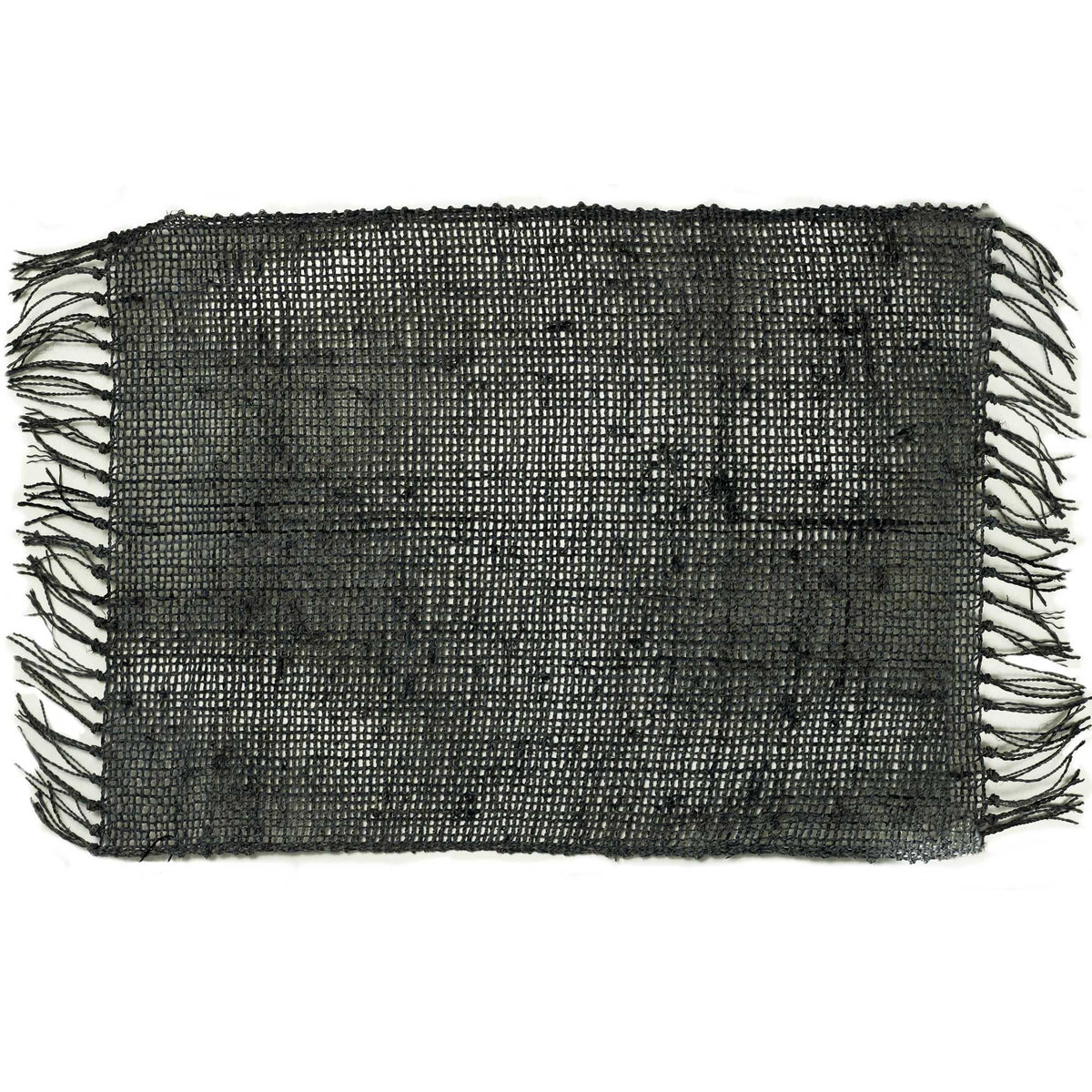 Charcoal Seagrass Fringe Placemat