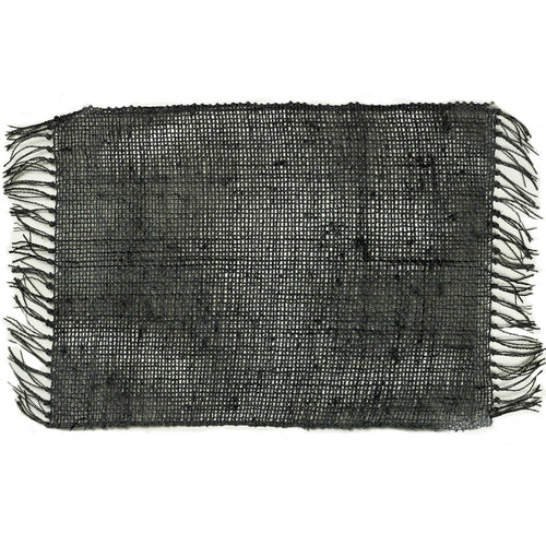 Charcoal Seagrass Fringe Placemat