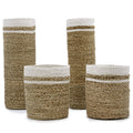 Seagrass Vase-Shaped Baskets & Bins, Set of 4