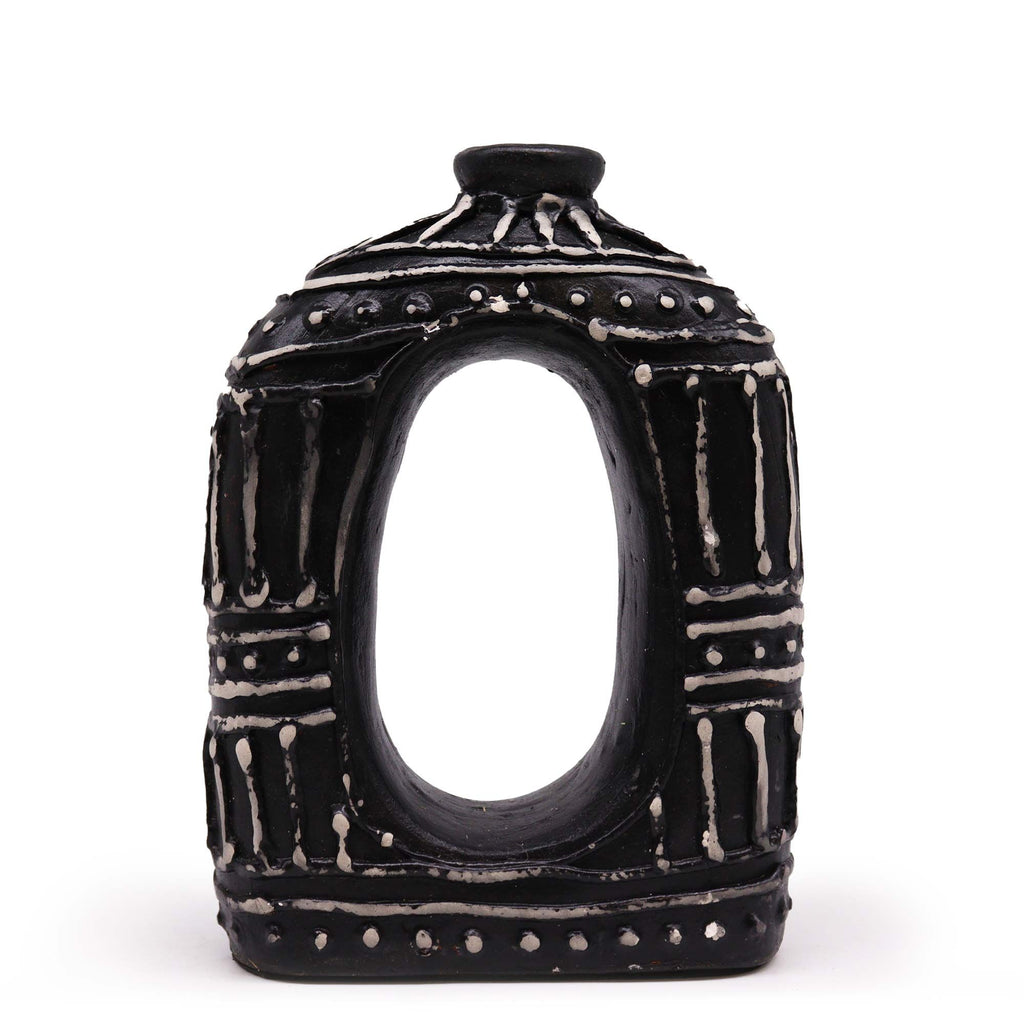 Chocolate Oval Donut Vase, 23 cm