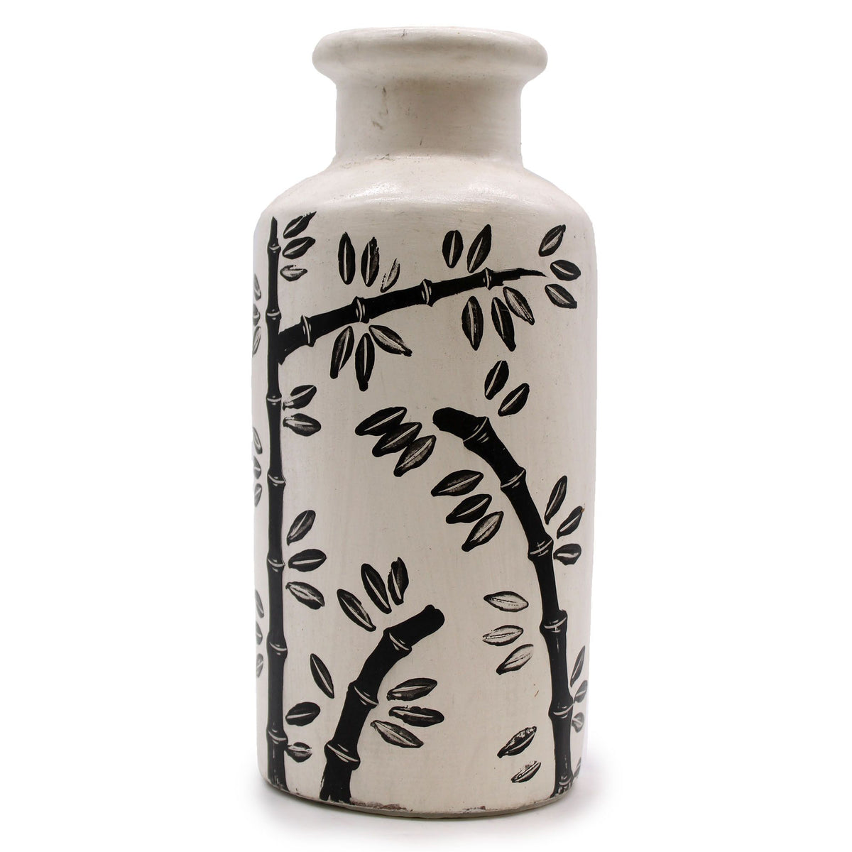 Natural Bamboo Motif Straight Vase