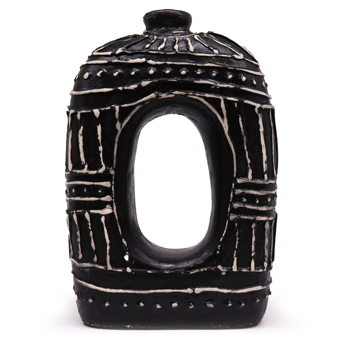 Chocolate Oval Donut Vase, 30cm