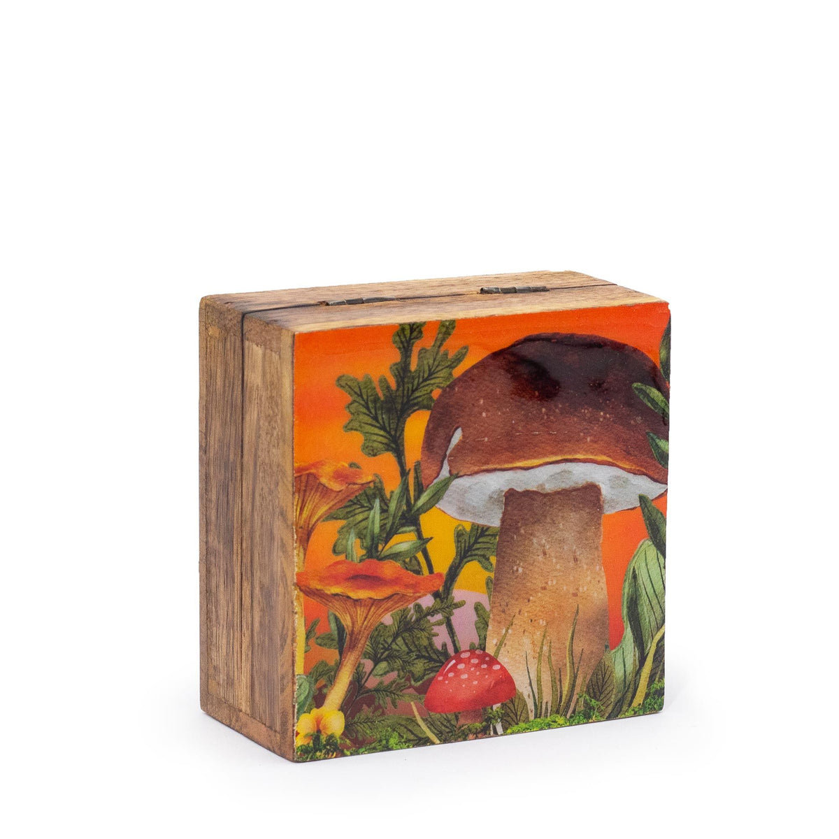 Maroon Mushroom Trinket Box, Small