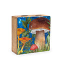 Teal Mushroom Trinket Box, Medium