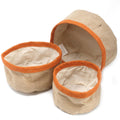 Turmeric Mini Jute Baskets, Set of 3