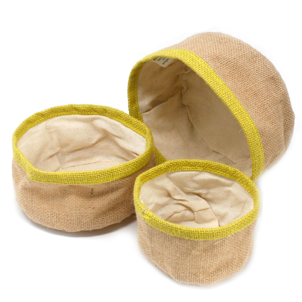 Olive Mini Jute Baskets, Set of 3