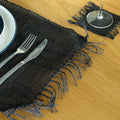 Black Seagrass Fringe Placemat