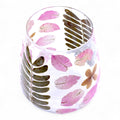 Primavera Floral Glass Candle Holder, 12cm