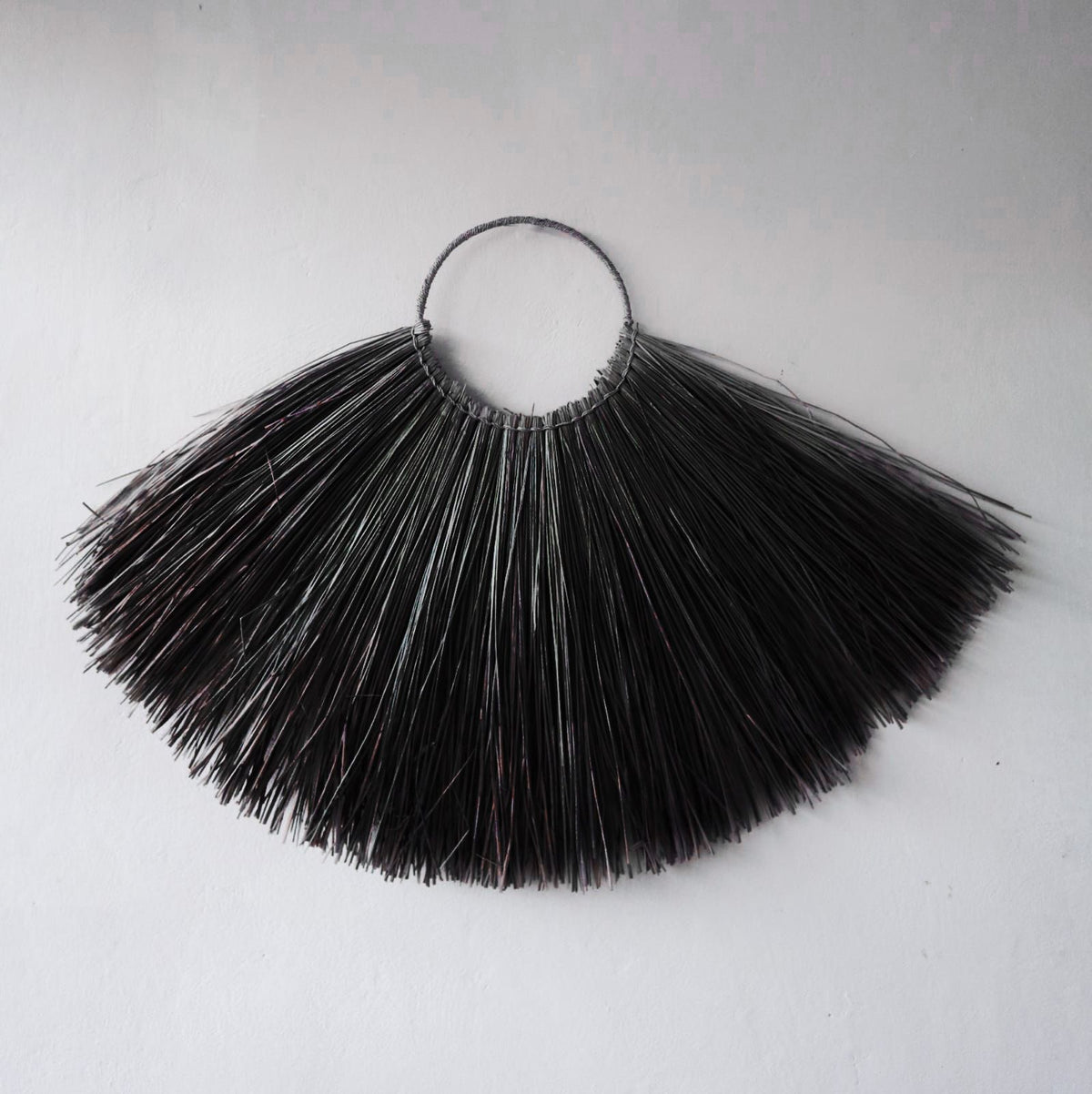 Black Seagrass Fan Wall Decor
